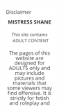 Mobile Screenshot of mistress-shane.com